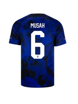 Förenta staterna Yunus Musah #6 Replika Borta Kläder VM 2022 Kortärmad